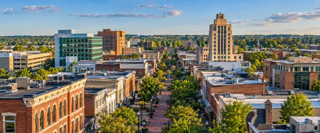 Downtown Kalamazoo, Michigan, home of the Centaris Kalamazoo office